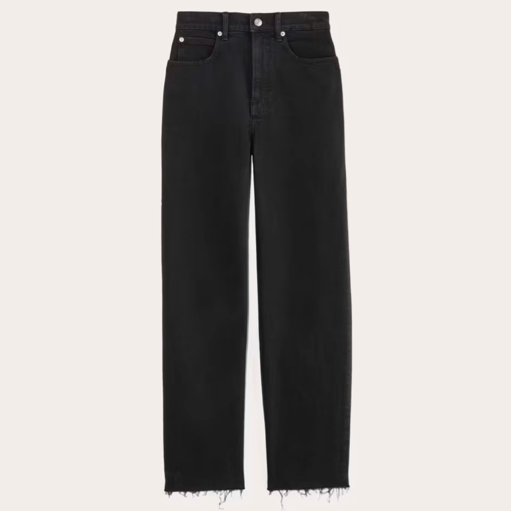 Everlane The Way High Black Denim High Rise Jeans 24Reg